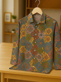 Men floral print regular fit shirt
